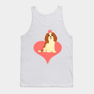 Love Cavalier King Charles Spaniel - Pink Tank Top